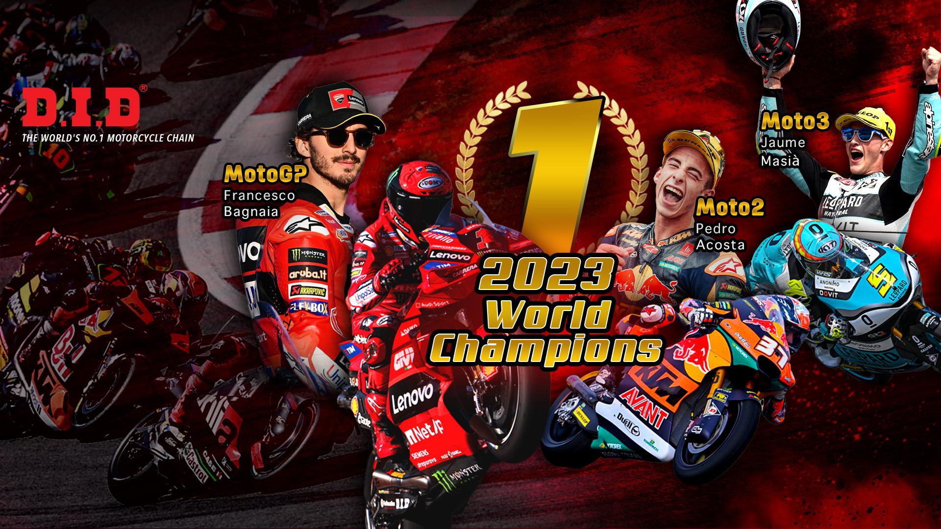 ขอแสดงความยินดีกับแชมป์  Moto3  Moto2  และ แชมป์โลก MotoGP 2023